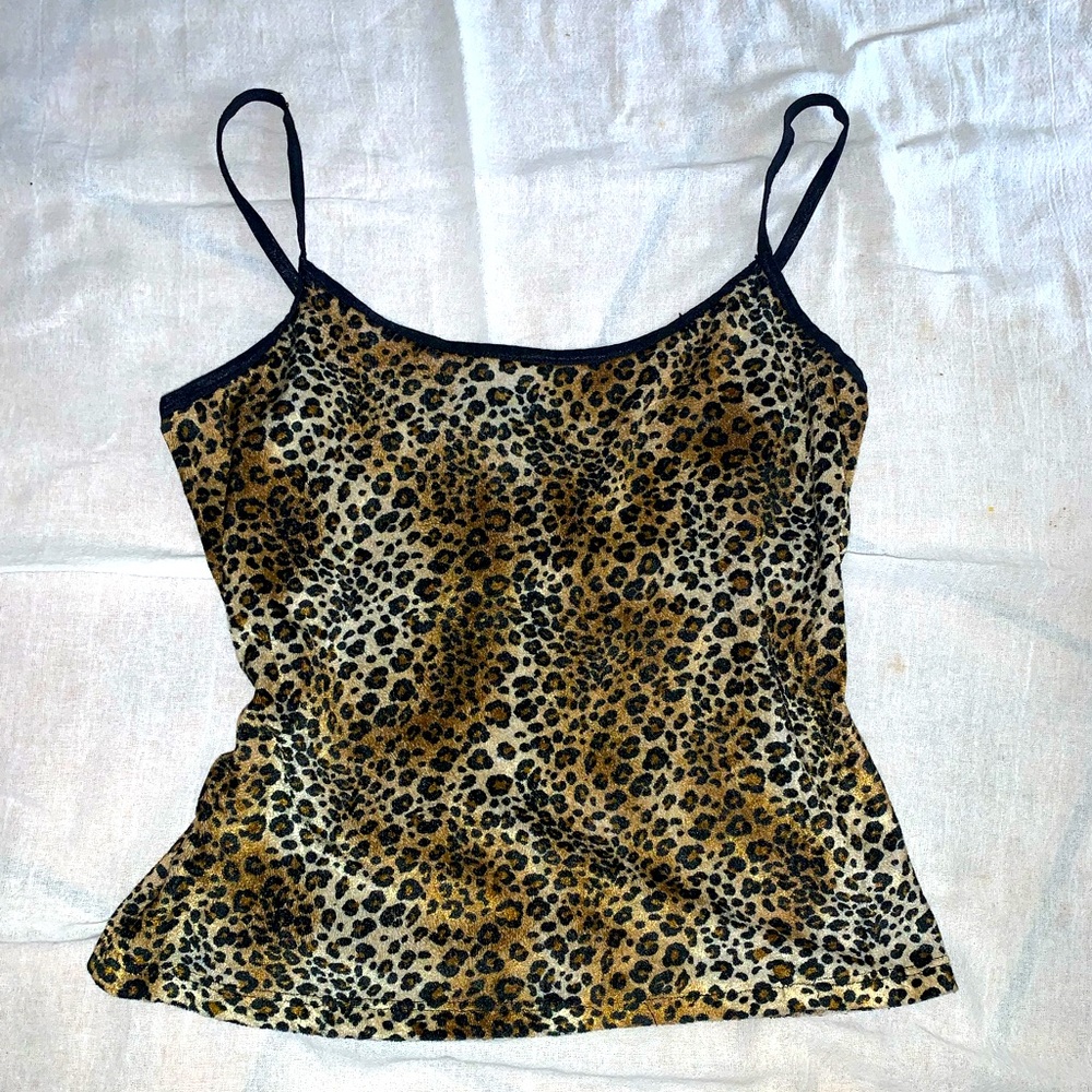 y2k cute Leopard print tank top